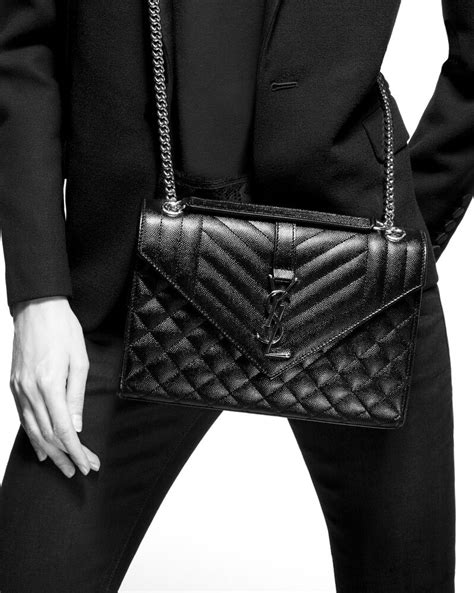 ysl envelope small in grain|Small Envelope in Quilted Grain De Poudre Embossed Leather.